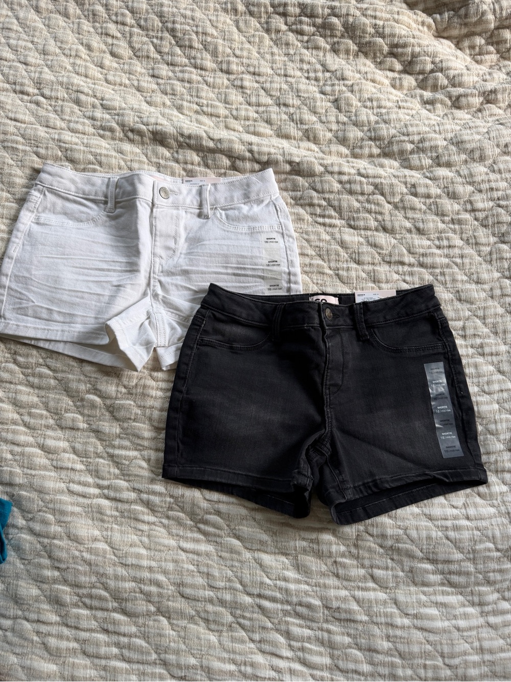 SO Gray & White Denim Kids Shorts Bundle